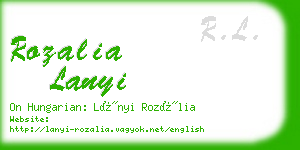 rozalia lanyi business card